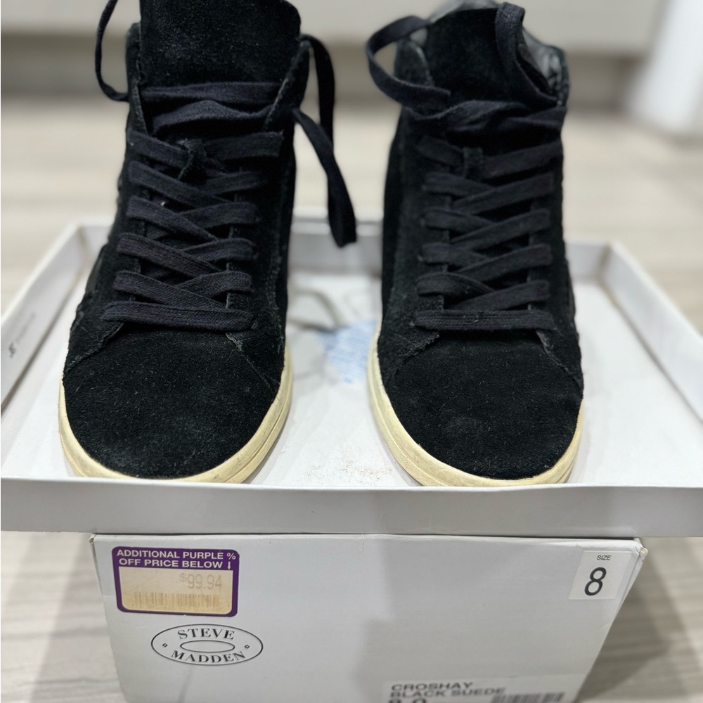 Steve Madden Black Suede